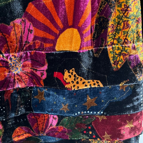 Farm Rio Crazy Mix Velvet Mini Dress - Picture 6 of 14